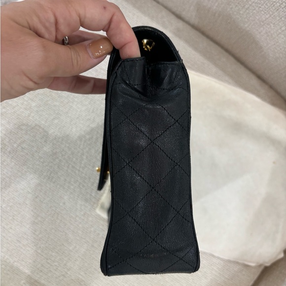 Authentic CHANEL black lambskin wild stitch vintage Diane bag - Picture 10 of 16